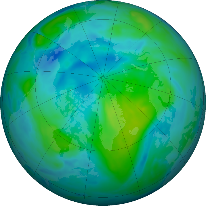 Arctic ozone map for 13 September 2020